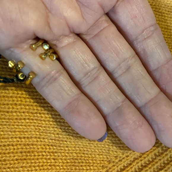 NEW Marc Jacobs Womens Crystal Pearl ANTINUE GOLD TONE Cabochon Mini Ring Set - Picture 3 of 6